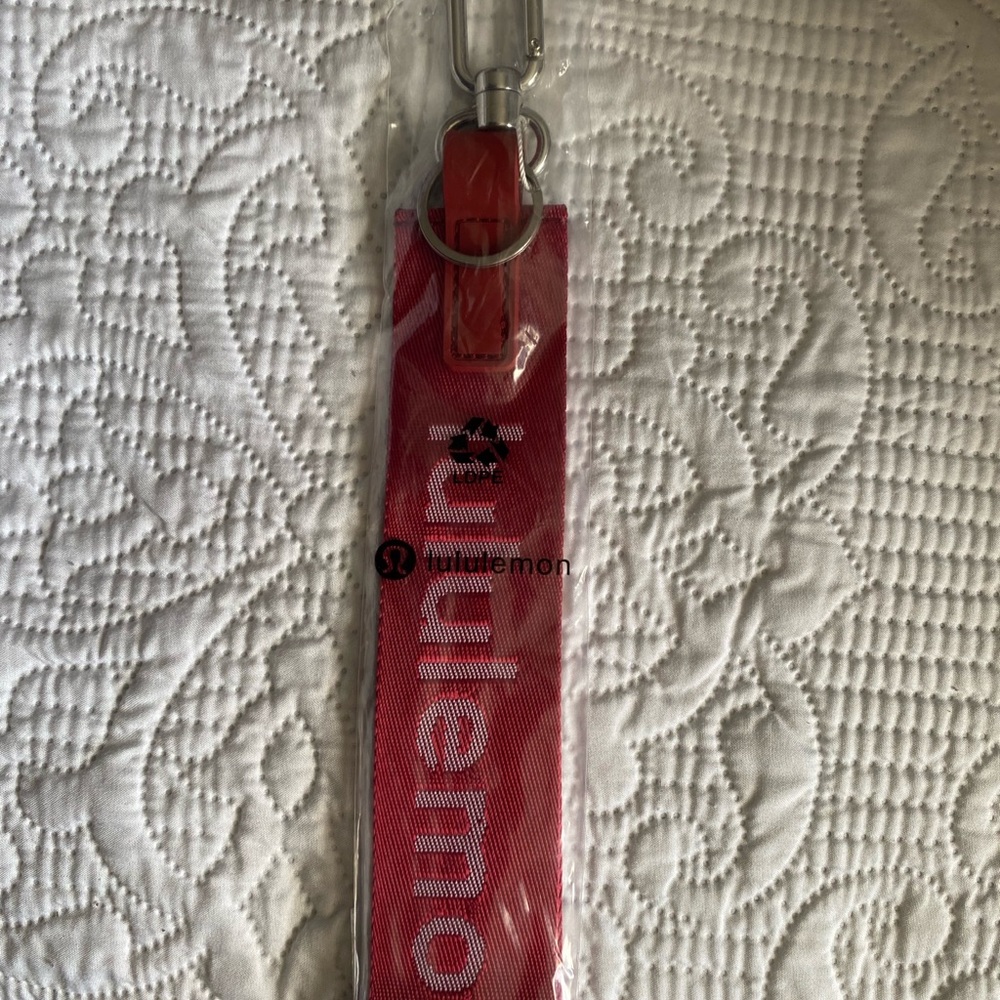 Lululemon Never Lost Maroon Keychain